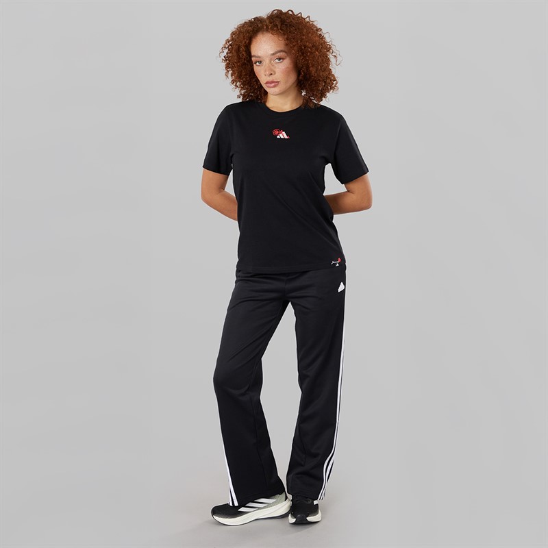 adidas Womens Lounge Mini Graphic T-Shirt Black