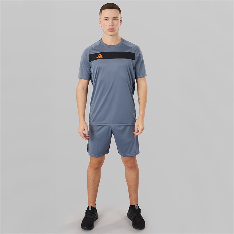 adidas Mens Tiro 25 Essentials Shorts Team Onix/Super Orange