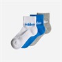 adidas Kids Linear Logo Three Pack Ankle Socks Bright Royal/White/Medium Grey Heather