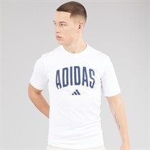 adidas Mens Collegiate Lineage Graphic T-Shirt White