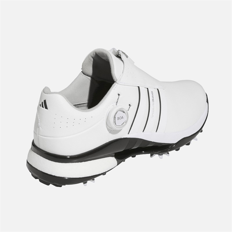adidas Mens Tour360 24 BOA Boost Waterproof Golf Shoes White/White/Core Black