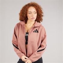 adidas Womens Z.N.E. Full Zip Hoodie Warm Clay