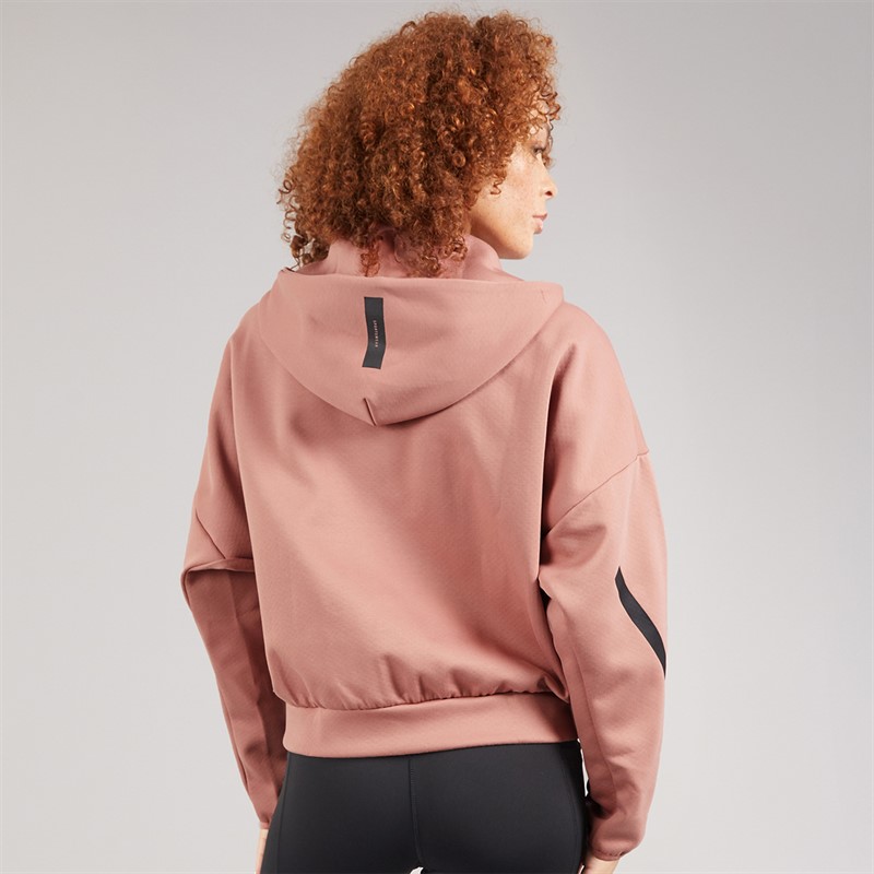 adidas Womens Z.N.E. Full Zip Hoodie Warm Clay