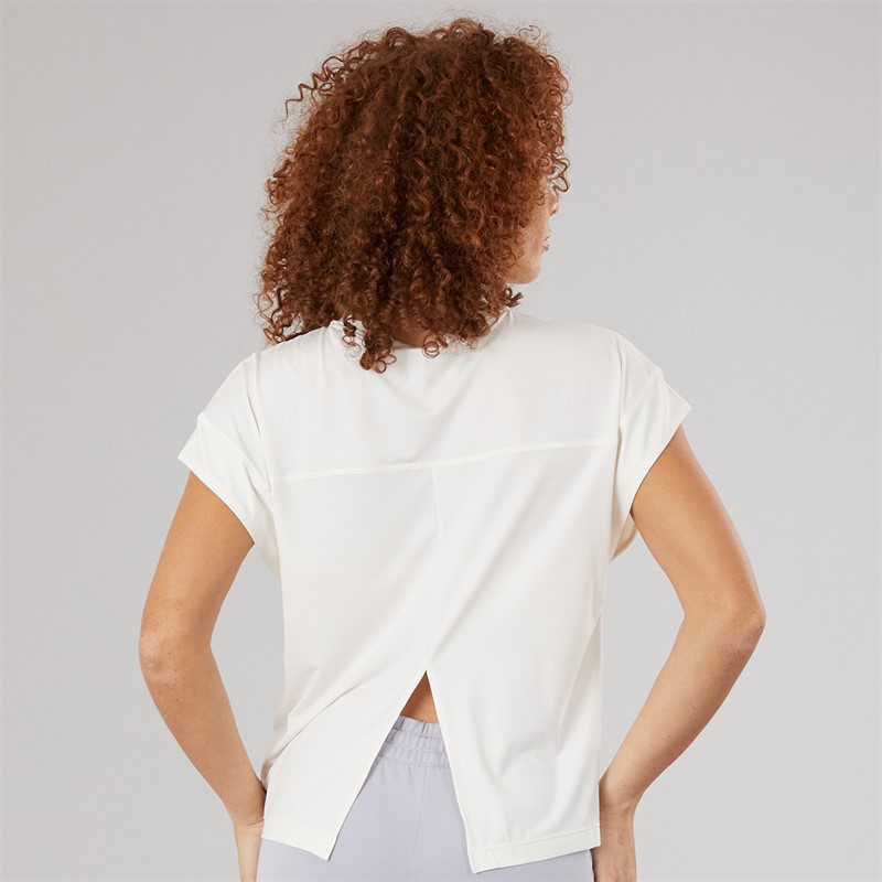 adidas Womens Climacool Yoga T-Shirt Cloud White