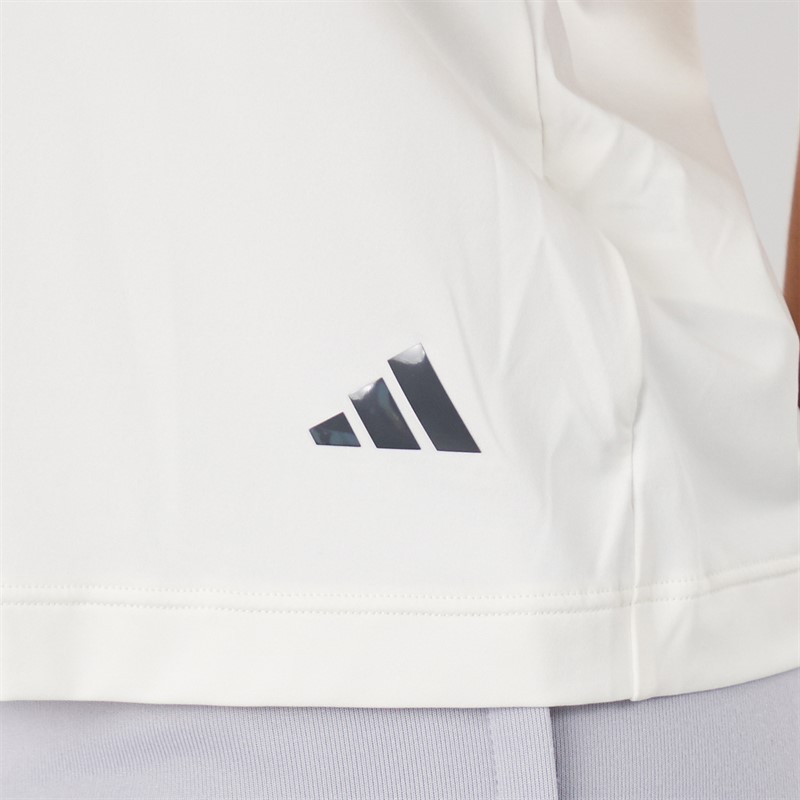 adidas Womens Climacool Yoga T-Shirt Cloud White