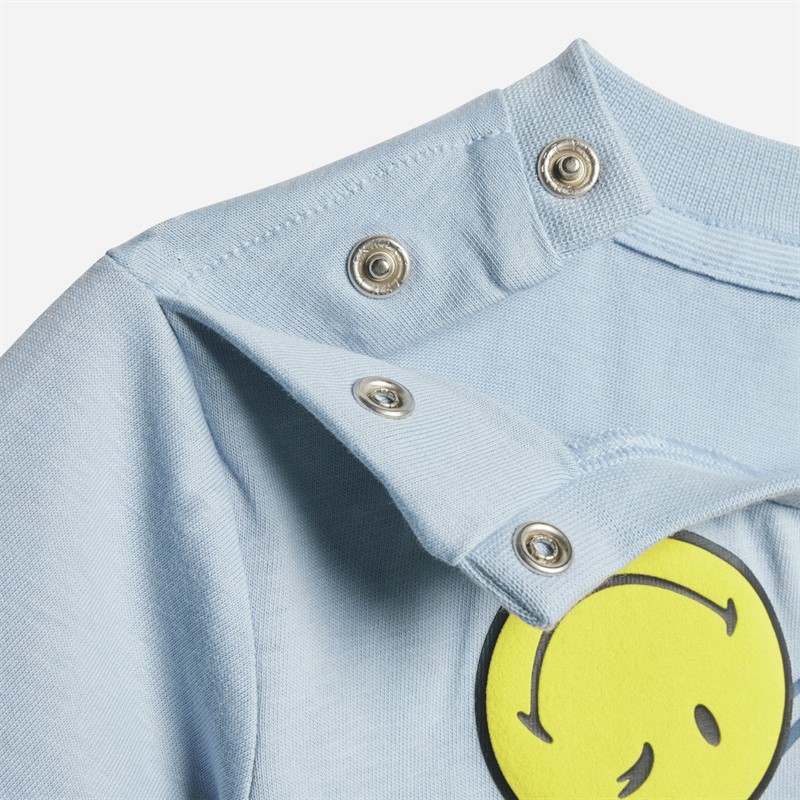 adidas Kids X Smileyworld Summer T-Shirt And Shorts Set Wonder Blue/Preloved Ink/Bright Yellow