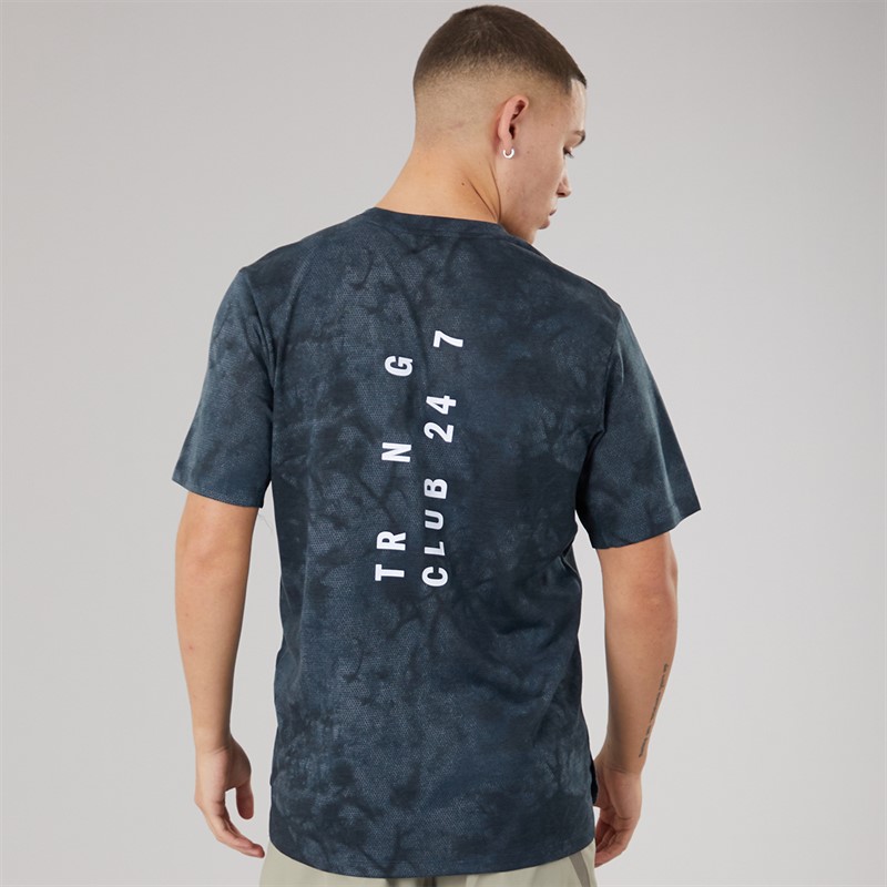 adidas Mens Primelift Back Graphic Training T-Shirt Aurora Ink/Black