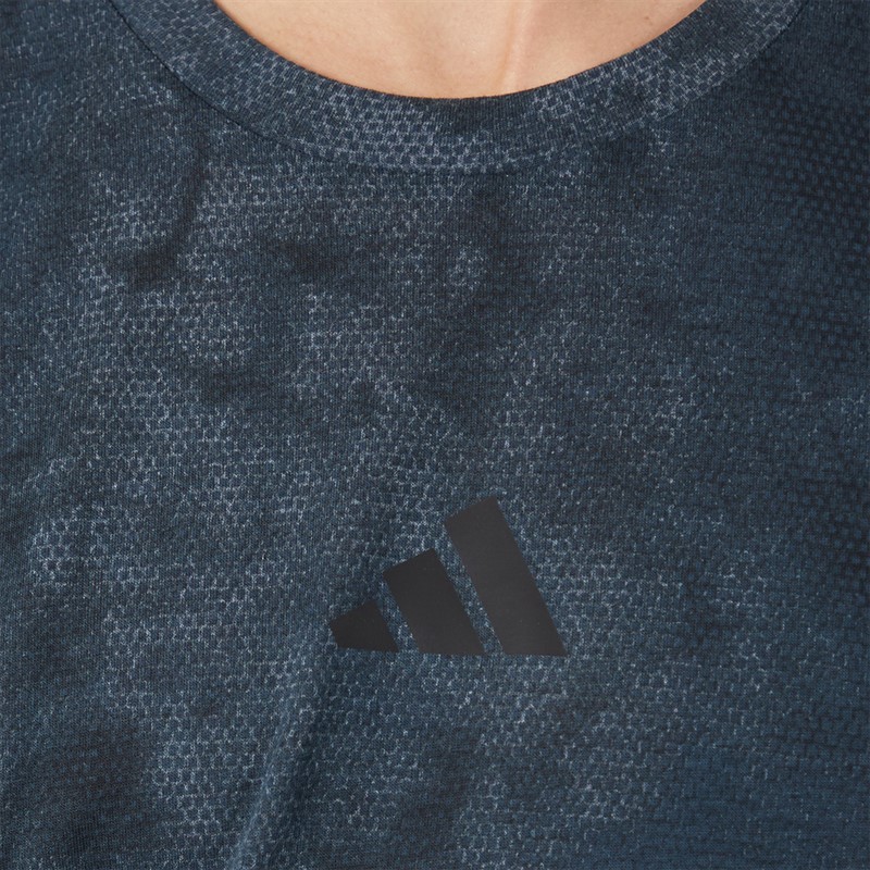 adidas Mens Primelift Back Graphic Training T-Shirt Aurora Ink/Black