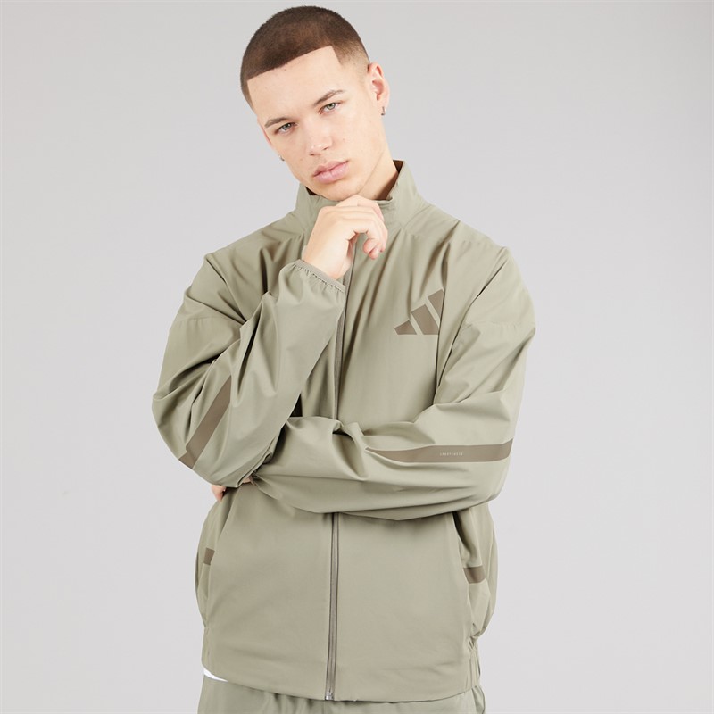 adidas Mens Z.N.E. Woven Track Jacket Putty Beige
