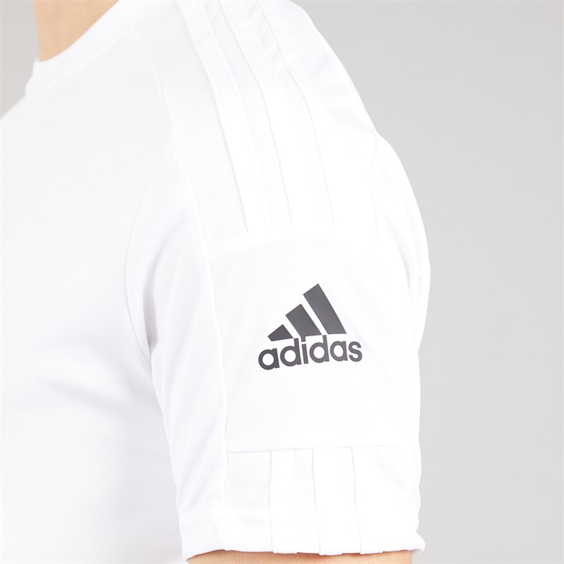 adidas Herre Squadra 21 T-shirt Hvid/Hvid/Sort
