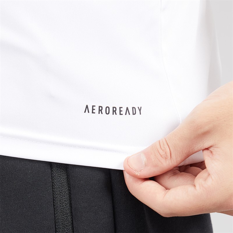 adidas Herre Squadra 21 T-shirt Hvid/Hvid/Sort