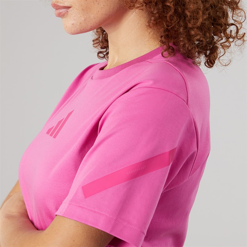 adidas Womens Z.N.E. T-Shirt Semi Lucid Fuchsia