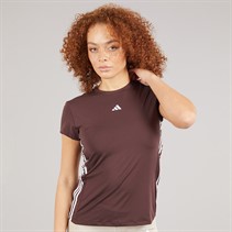 adidas Womens Hyperglam Training T-Shirt Shadow Brown/White