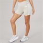 adidas Womens Optime Essesntial 3-Stripes Short Leggings Beige/White