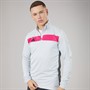 adidas Mens Tiro 25 Essentials 1/4 Zip Training Top Clear Grey/Real Magenta