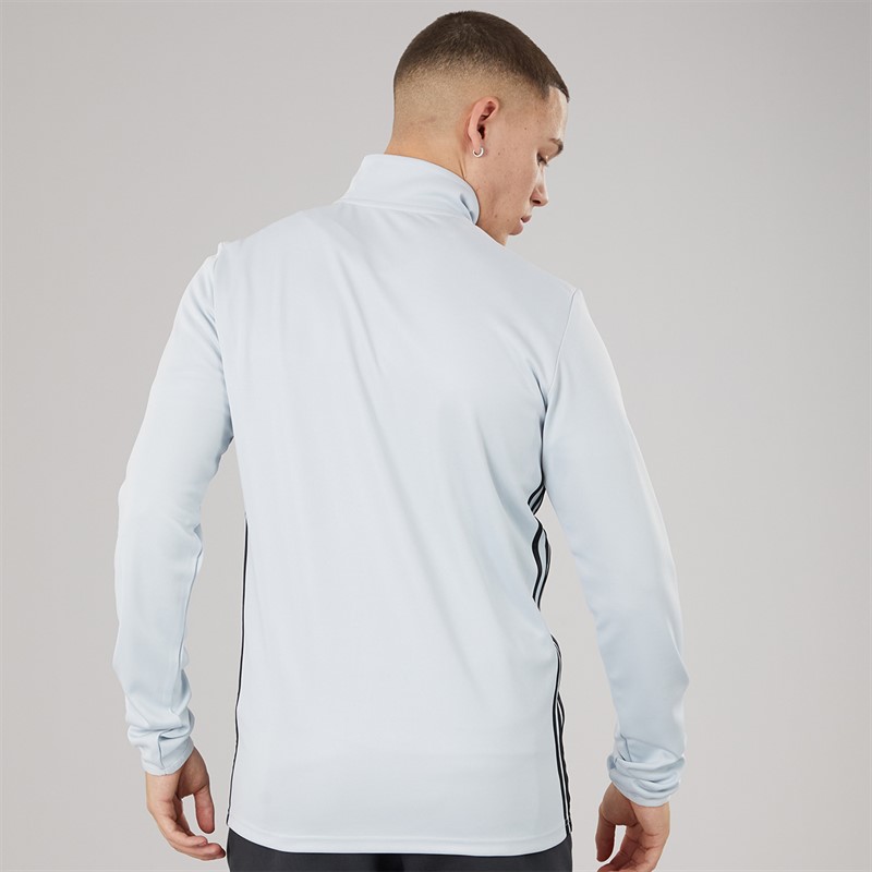 adidas Mens Tiro 25 Essentials 1/4 Zip Training Top Clear Grey/Real Magenta