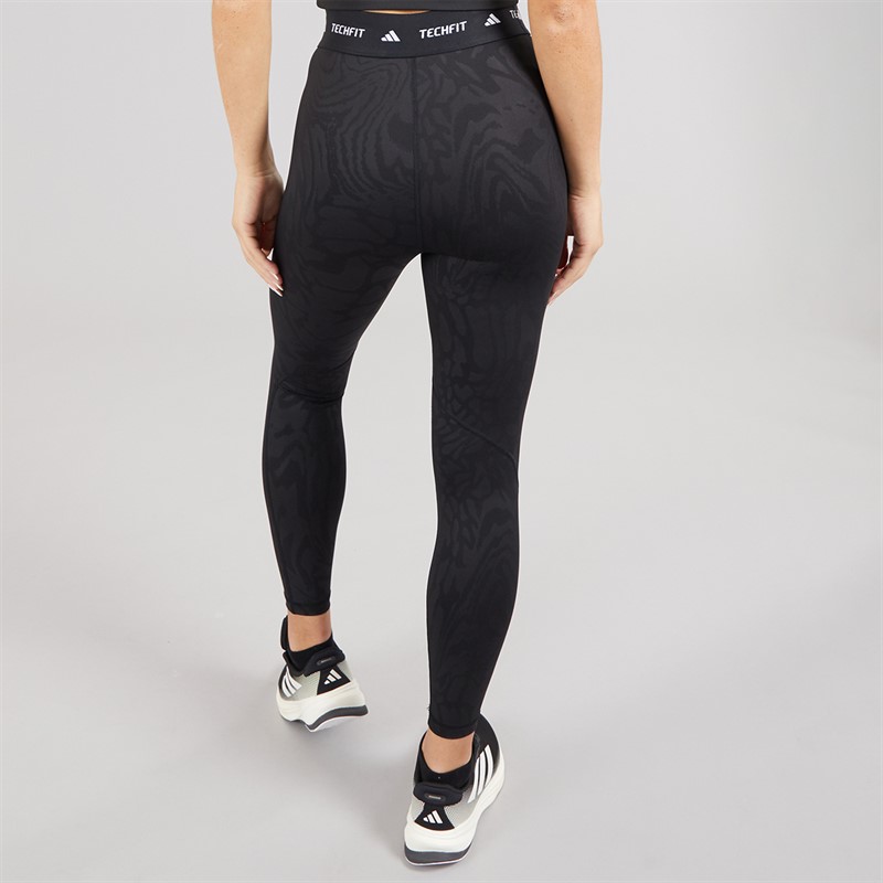 adidas Womens Techfit Printed 7/8 Leggings Black
