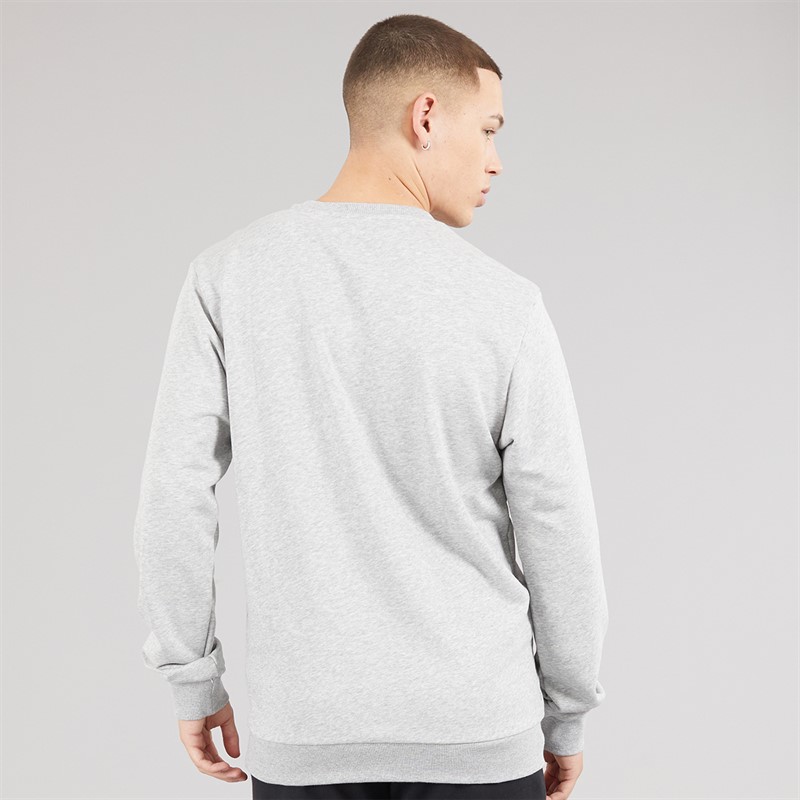 adidas Mens Essentials Small Logo Sweatshirt Medium Grey Heather/Black