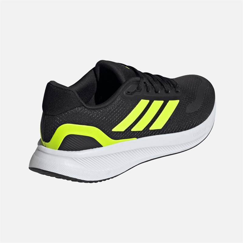 adidas Mens Runfalcon 5 Neutral Running Shoes Core Black/Lucid Lemon/White
