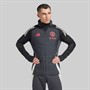 adidas Mens MUFC Manchester United European Winterized 1/4 Zip Top Carbon/Black