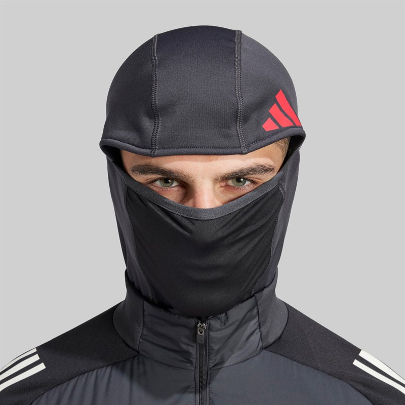 adidas Mens MUFC Manchester United European Winterized 1/4 Zip Top Carbon/Black