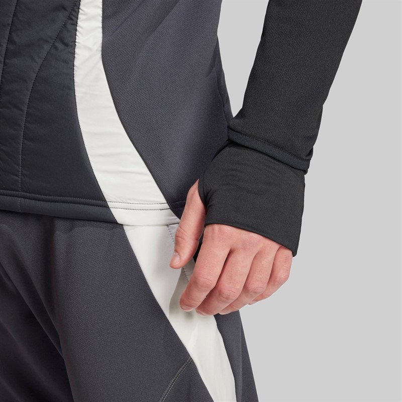 adidas Mens MUFC Manchester United European Winterized 1/4 Zip Top Carbon/Black