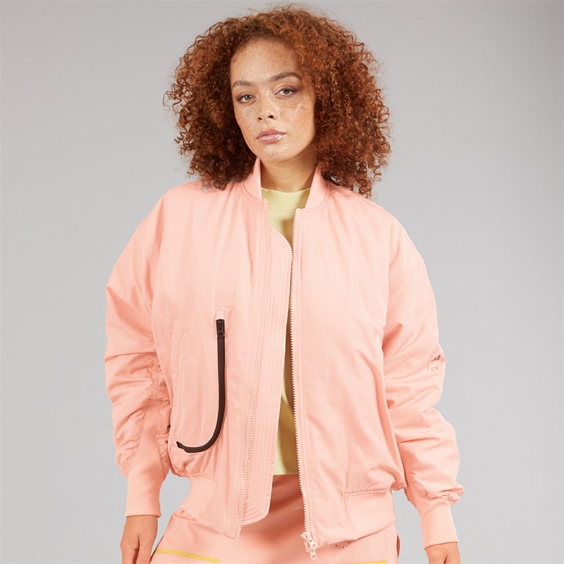 adidas Womens Stella McCartney True Nature Woven Bomber Jacket Vapour Pink