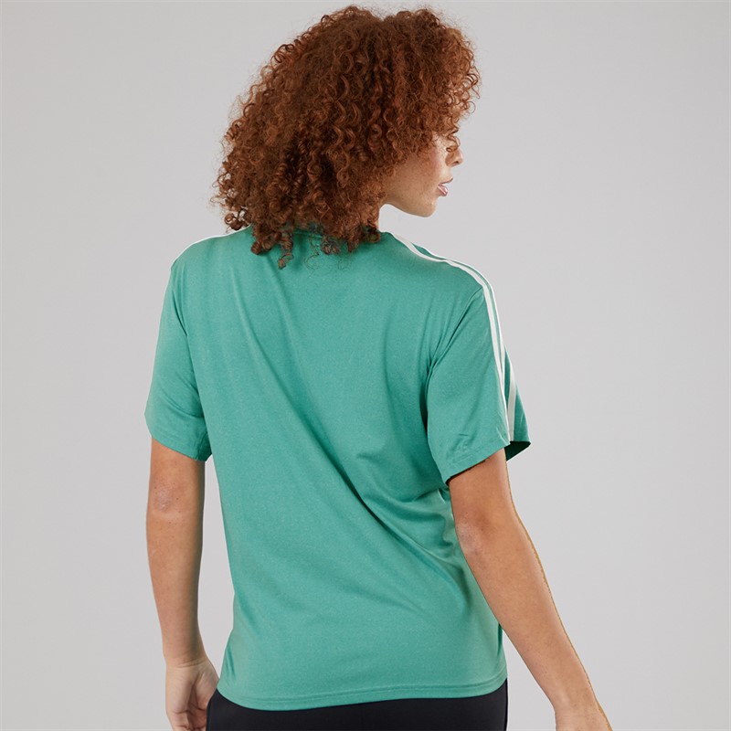 adidas Womens Aeroready Train Essentials 3-Stripes T-Shirt Mint Tone