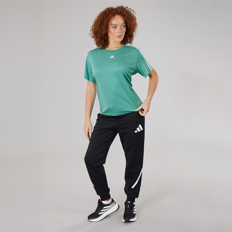 adidas Womens Aeroready Train Essentials 3-Stripes T-Shirt Mint Tone