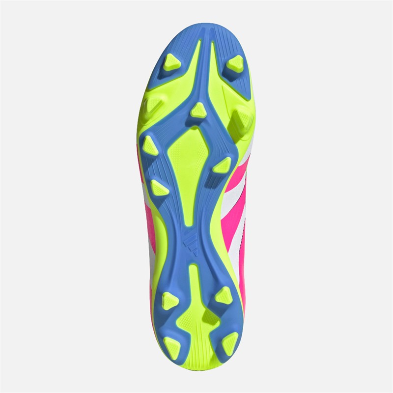 adidas Mens Predator Club FG/MG Firm/Multi Ground Football Boots Cloud White/Lucid Lemon/Lucid Pink