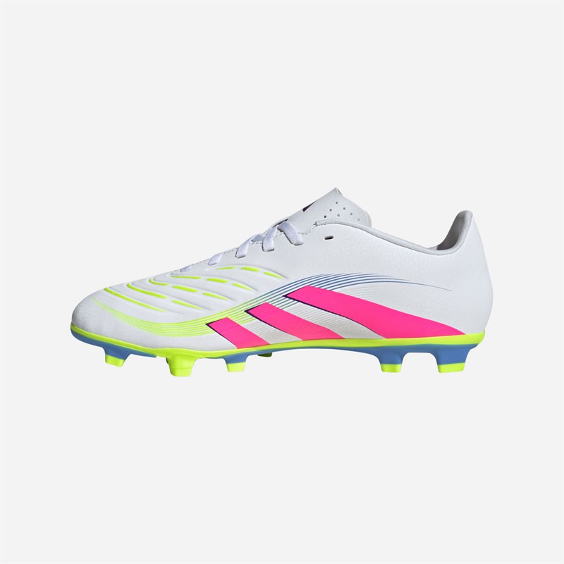 adidas Mens Predator Club FG/MG Firm/Multi Ground Football Boots Cloud White/Lucid Lemon/Lucid Pink