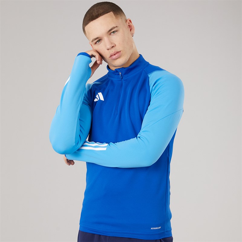adidas Mens Workout Half Zip Training Top Mint Tone Mel