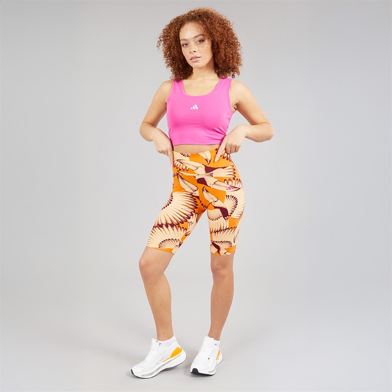 adidas Womens X Farm Bike Shorts Semi Spark/Bright Orange/Shadow Red