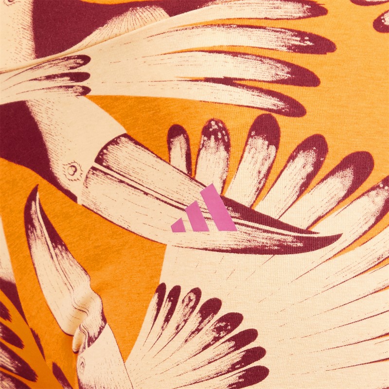 adidas Womens X Farm Bike Shorts Semi Spark/Bright Orange/Shadow Red