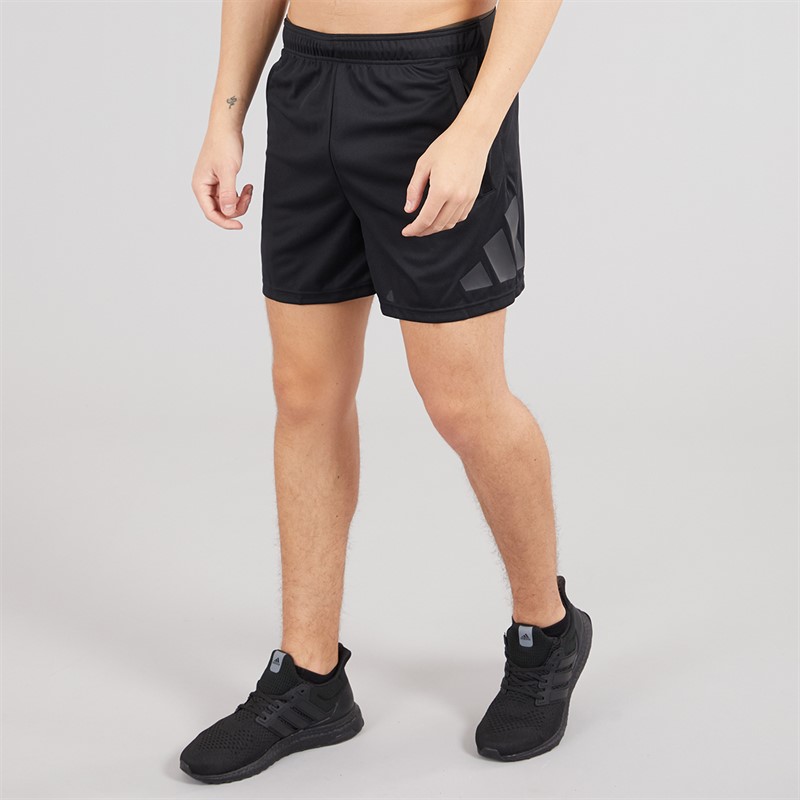adidas Mens Train Essentials Logo Training Shorts Black