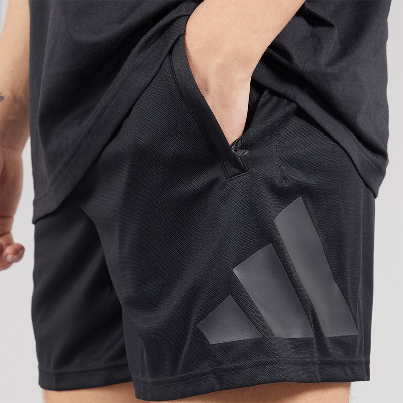 adidas Mens Train Essentials Logo Training Shorts Black