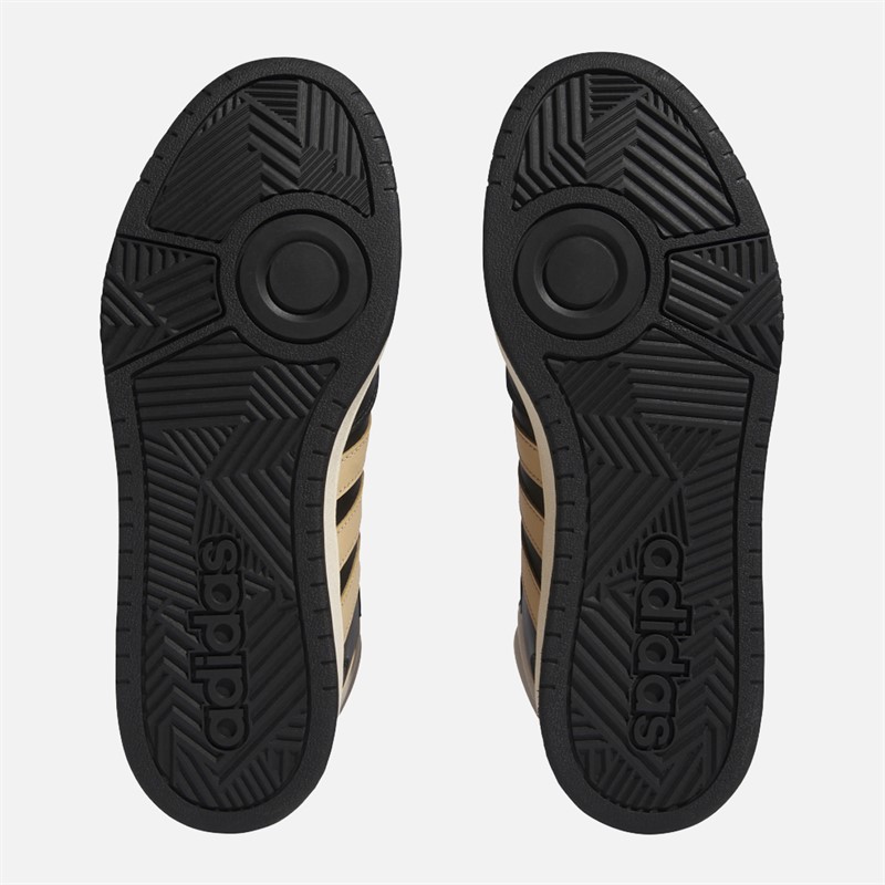 adidas Mens Hoops 3.0 Mid Fur Lining Winterized Trainers Core Black/Magic Beige/Wonder White