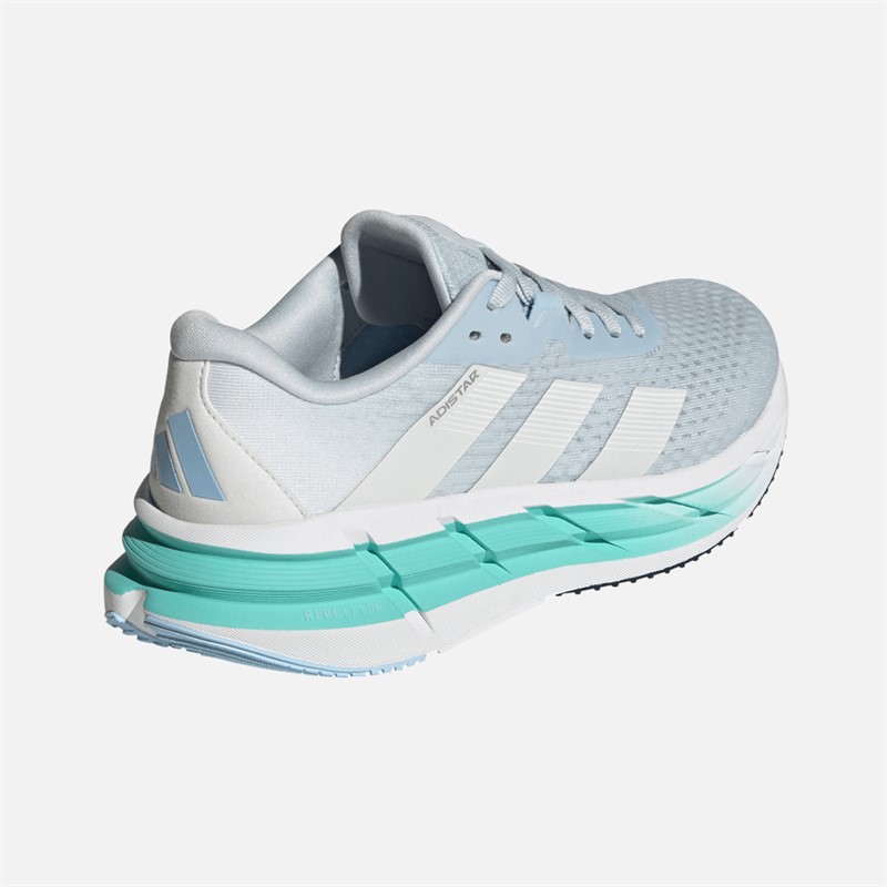 adidas Womens Adistar 3 Neutral Running Shoes Halo Blue/Zero Metallic/Flash Aqua