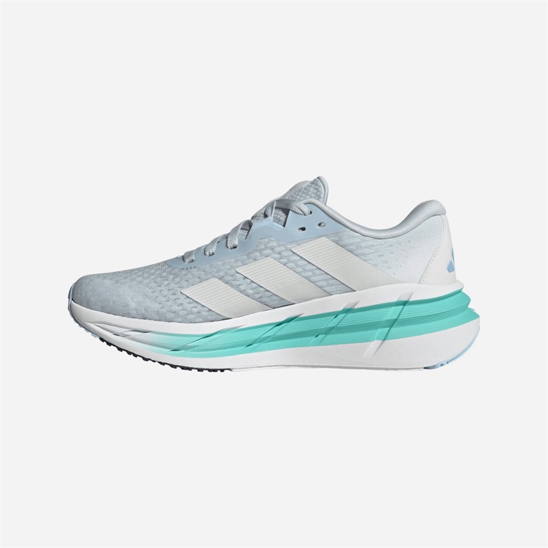 adidas Womens Adistar 3 Neutral Running Shoes Halo Blue/Zero Metallic/Flash Aqua
