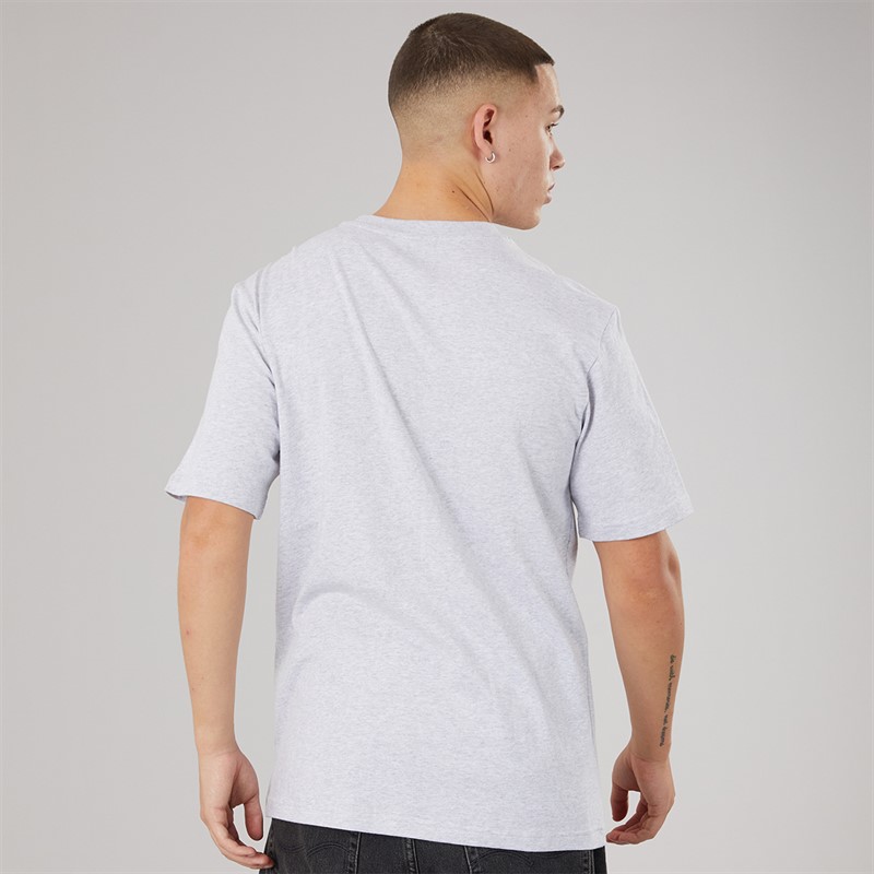 adidas Mens Lounge Still Life Lemons Graphic T-Shirt Light Grey Heather