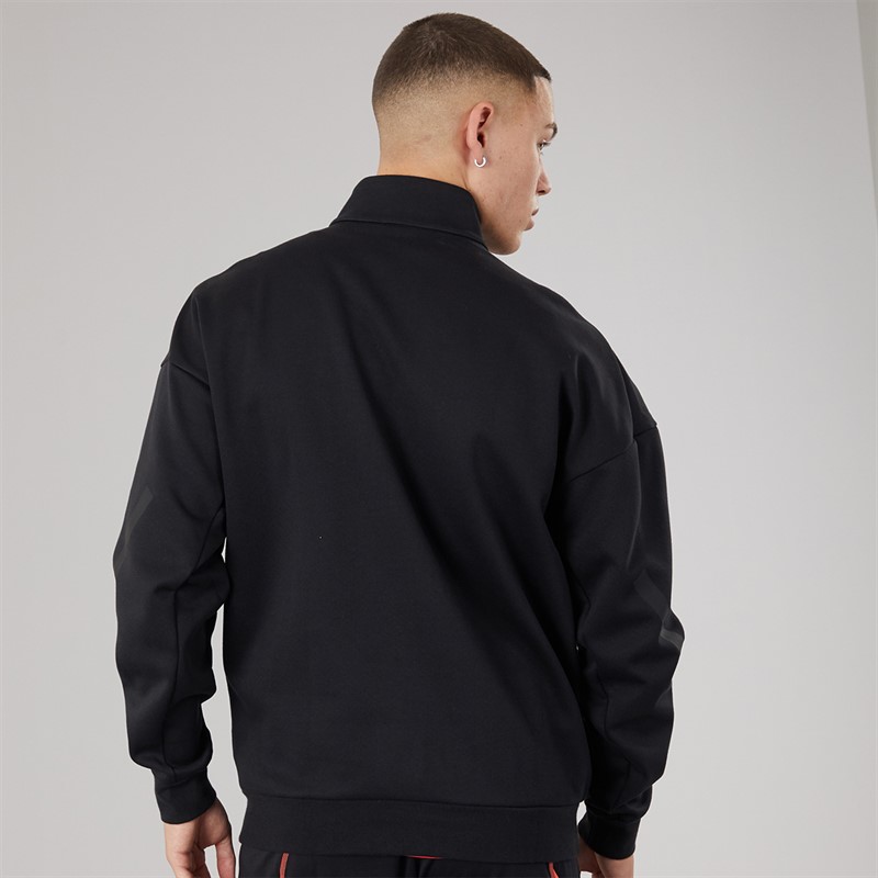 adidas Mens Z.N.E. Quarter Zip Sweatshirt Black