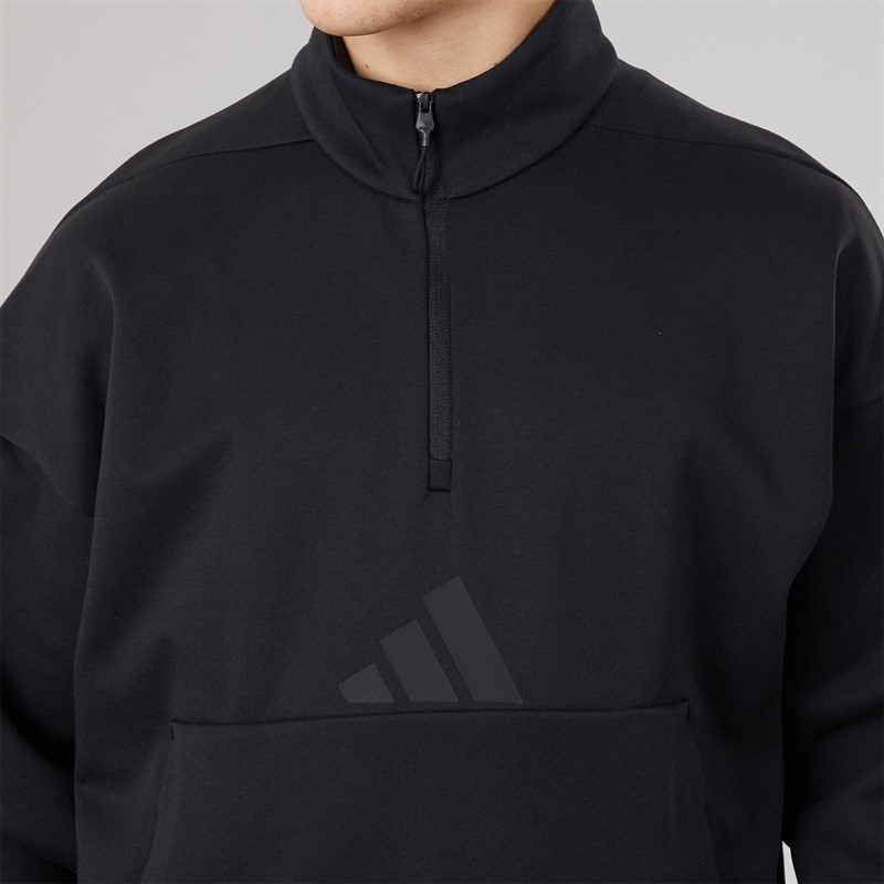 adidas Mens Z.N.E. Quarter Zip Sweatshirt Black