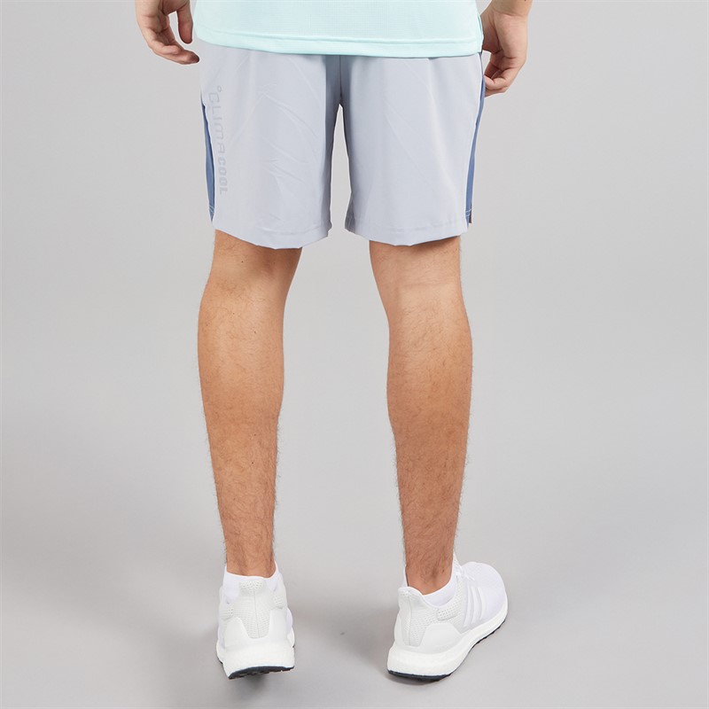 adidas Mens Tech Apparel Colorblock Training Shorts Halso Silver
