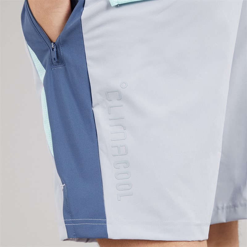 adidas Mens Tech Apparel Colorblock Training Shorts Halso Silver