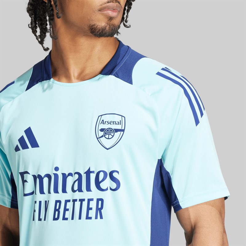 adidas Mens AFC Arsenal Tiro 24 Training Jersey Clear Aqua