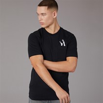 adidas Mens Lounge Slides Graphic Pocket T-Shirt Black