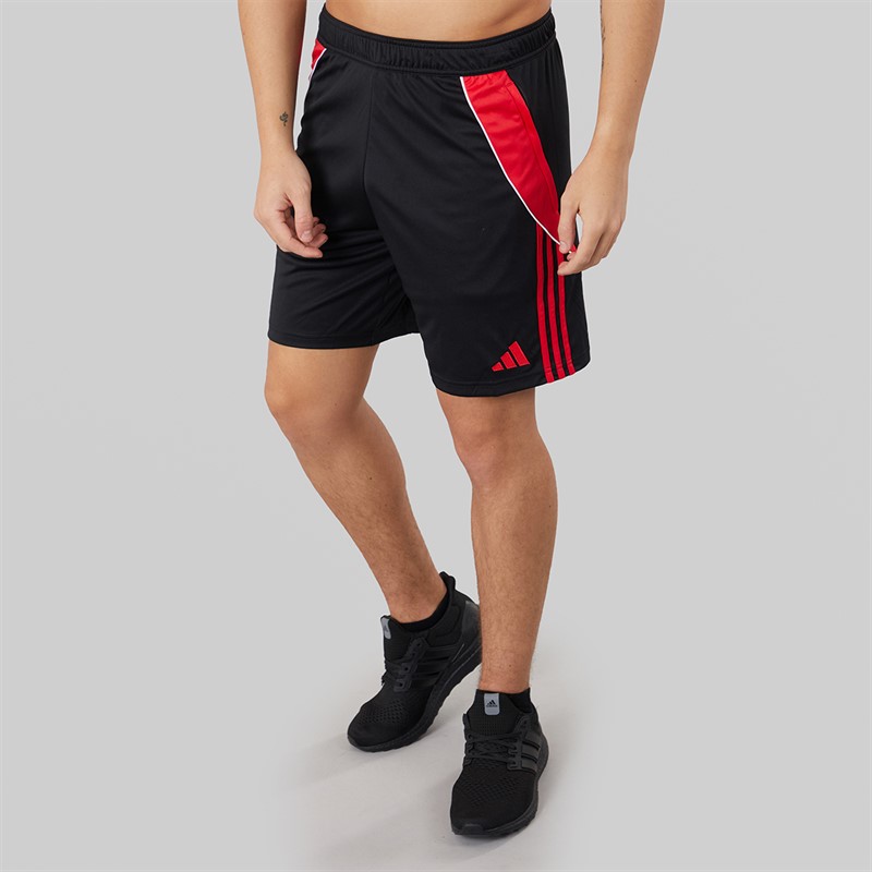 adidas Mens Tiro 24 Shorts Black/Pure Ruby
