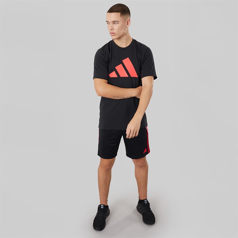 adidas Mens Tiro 24 Shorts Black/Pure Ruby