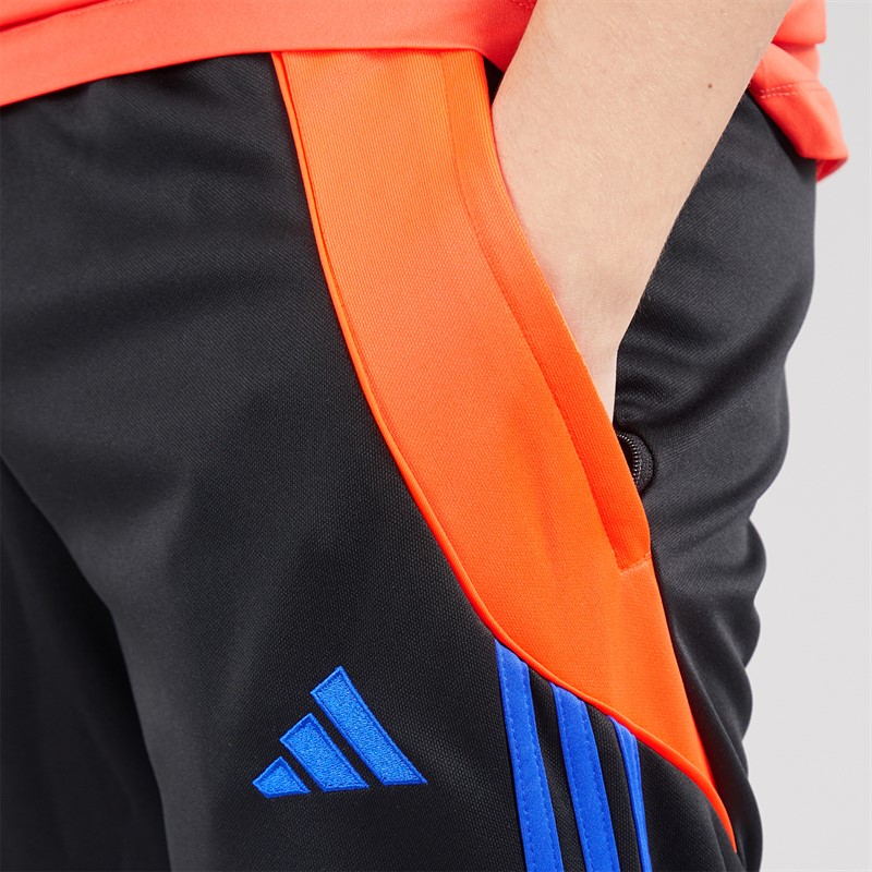 adidas Mens Tiro 24 Track Pants Black/Solar Red/Lucid Blue