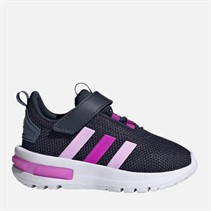 adidas Infant Girls Racer Tr23 Elastic Laces Trainers Legend Ink/Bliss Lilac/Flash Pink